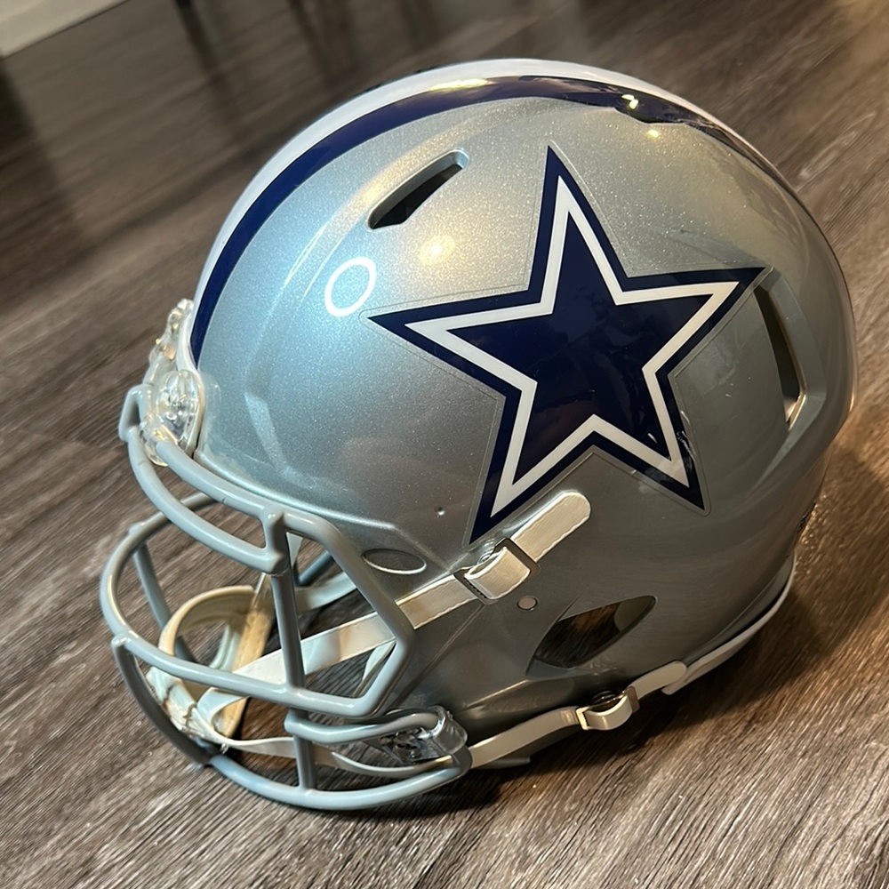 Dallas Cowboys Silver Football Helmet